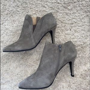 Grey Suede Booties